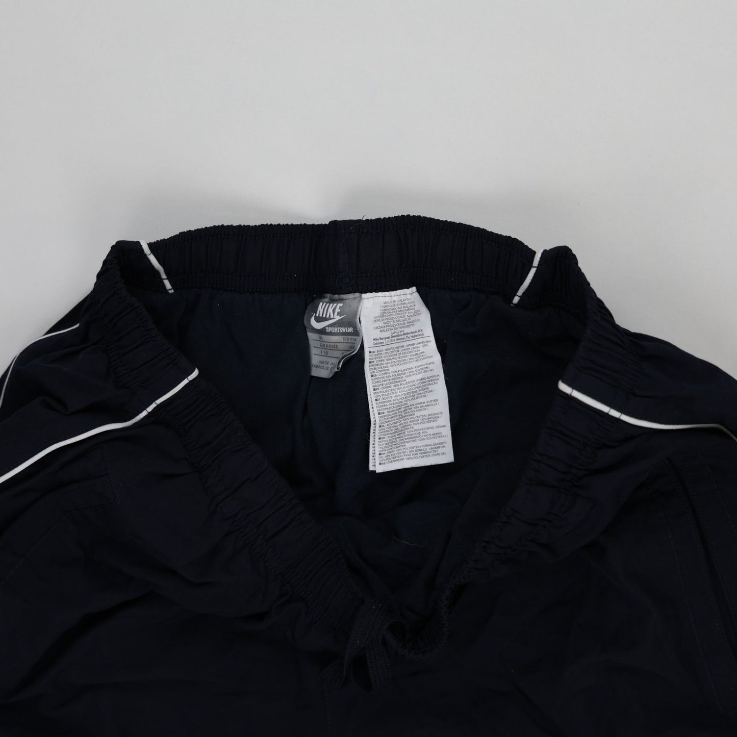Nike Vintage Navy Track Trousers Large 42 Waist 77 Inseam Polyester