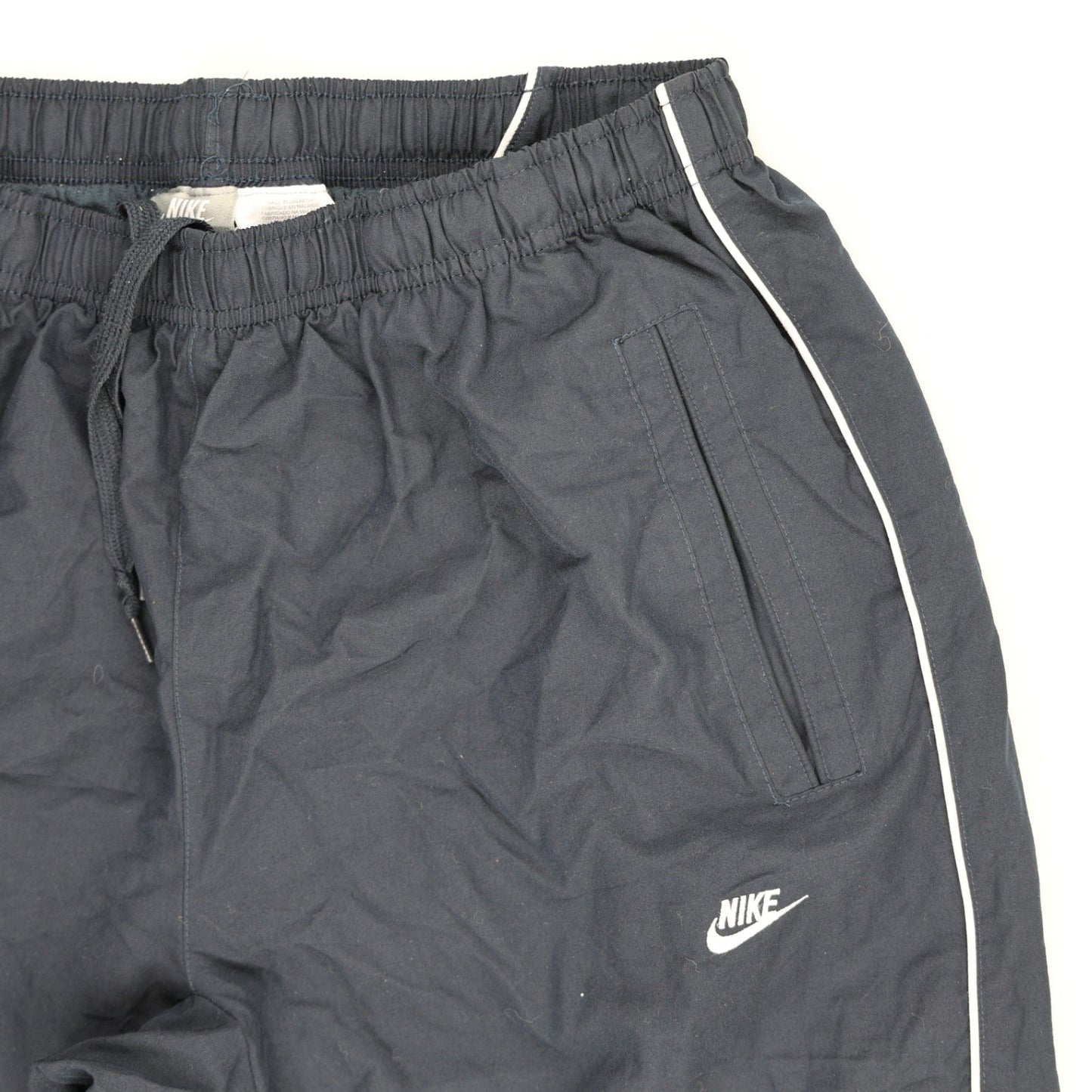 Nike Vintage Navy Track Trousers Large 42 Waist 77 Inseam Polyester