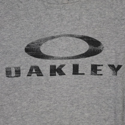 Oakley Vintage Grey Pullover Hoodie XL Cotton Blend Mens