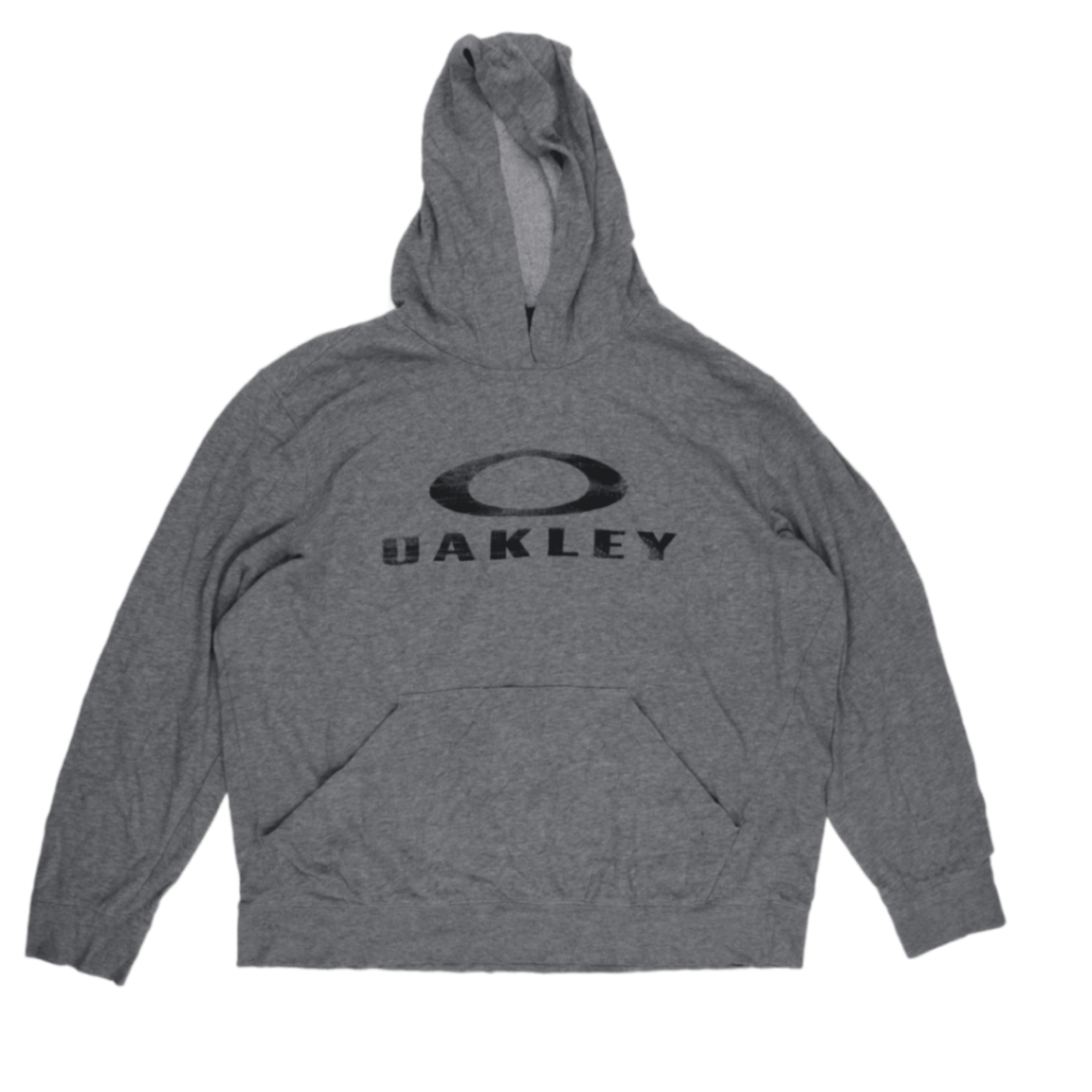 Oakley Vintage Grey Pullover Hoodie XL Cotton Blend Mens