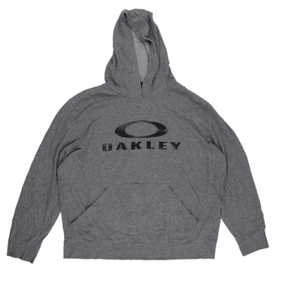 Oakley Vintage Grey Pullover Hoodie XL Cotton Blend Mens