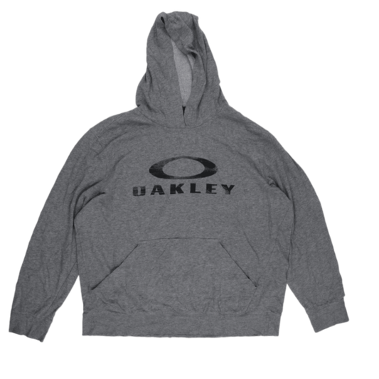 Oakley Vintage Grey Pullover Hoodie XL Cotton Blend Mens