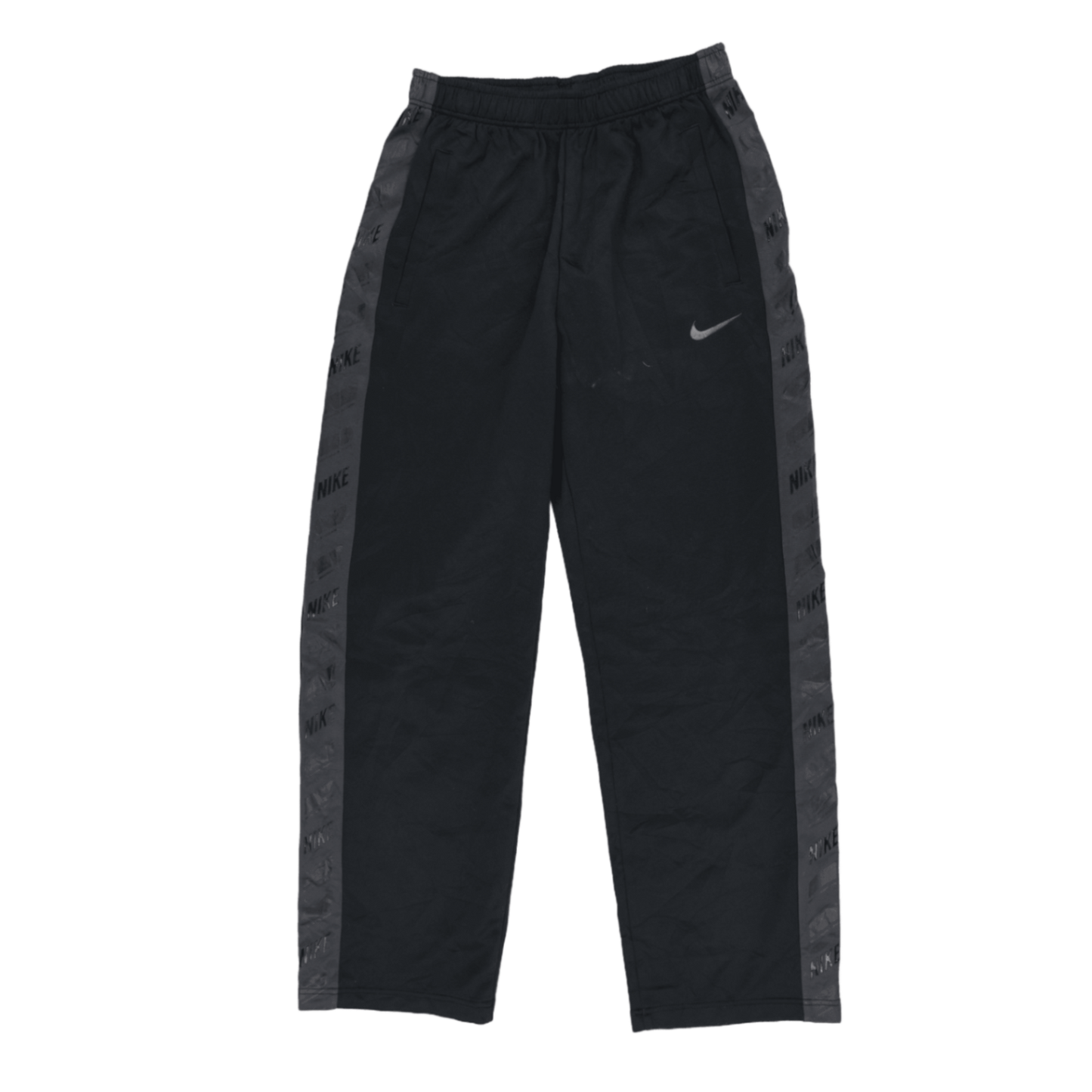Nike Black Track Pants Men's Size M Vintage Polyester 76 cm Inseam 38 cm Waist