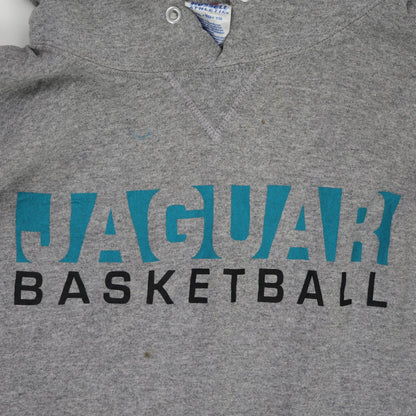 Russell Athletic Vintage Jaguar Basketball Grey Hoodie XL Cotton Blend