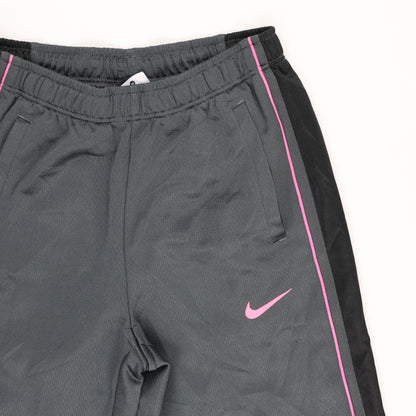 Nike Men's Black Tracksuit Bottoms with Pink Detailing Size Medium Polyester