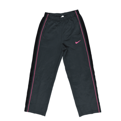 Nike Men's Black Tracksuit Bottoms with Pink Detailing Size Medium Polyester