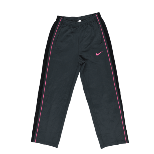 Nike Men's Black Tracksuit Bottoms with Pink Detailing Size Medium Polyester