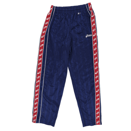ASICS Vintage Blue Track Pants Unisex Size M 32 Inch Waist 75 cm Inseam Polyester