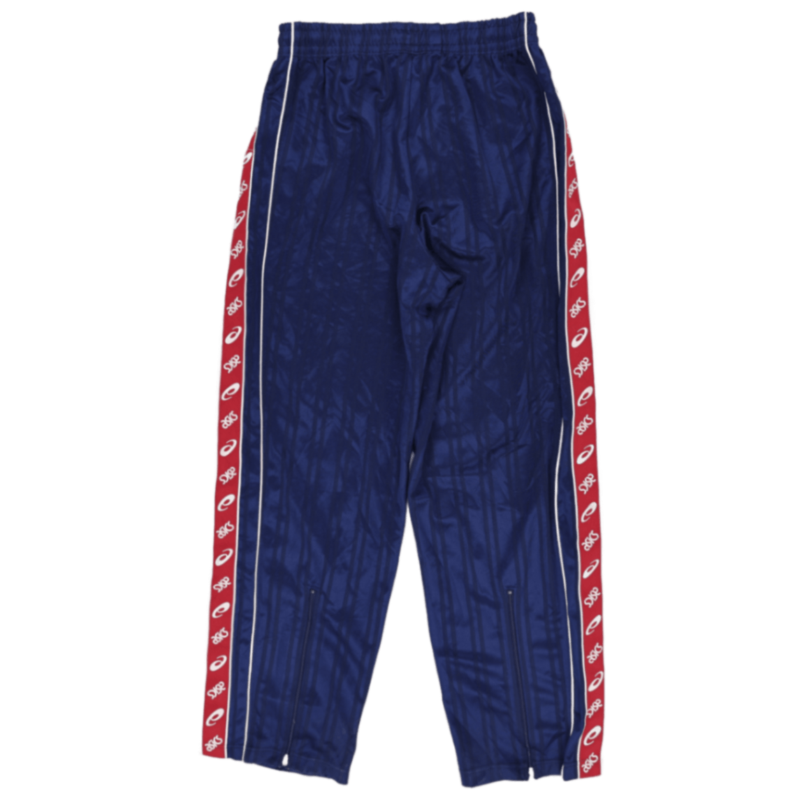 ASICS Vintage Blue Track Pants Unisex Size M 32 Inch Waist 75 cm Inseam Polyester