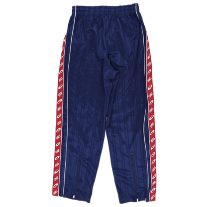 ASICS Vintage Blue Track Pants Unisex Size M 32 Inch Waist 75 cm Inseam Polyester
