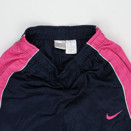 Nike Vintage Track Trousers Navy Pink Medium 75 cm Inseam 38 cm Waist Polyester