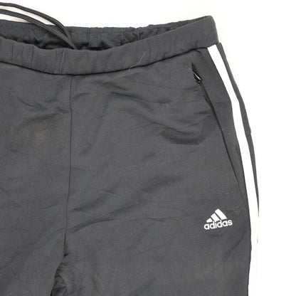 adidas Black Three-Stripe Track Pants Medium Polyester