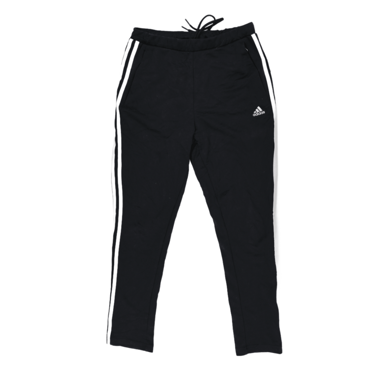 adidas Black Three-Stripe Track Pants Medium Polyester
