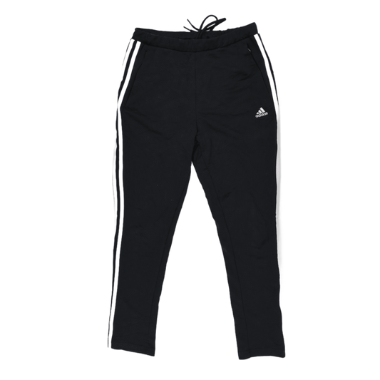 adidas Black Three-Stripe Track Pants Medium Polyester