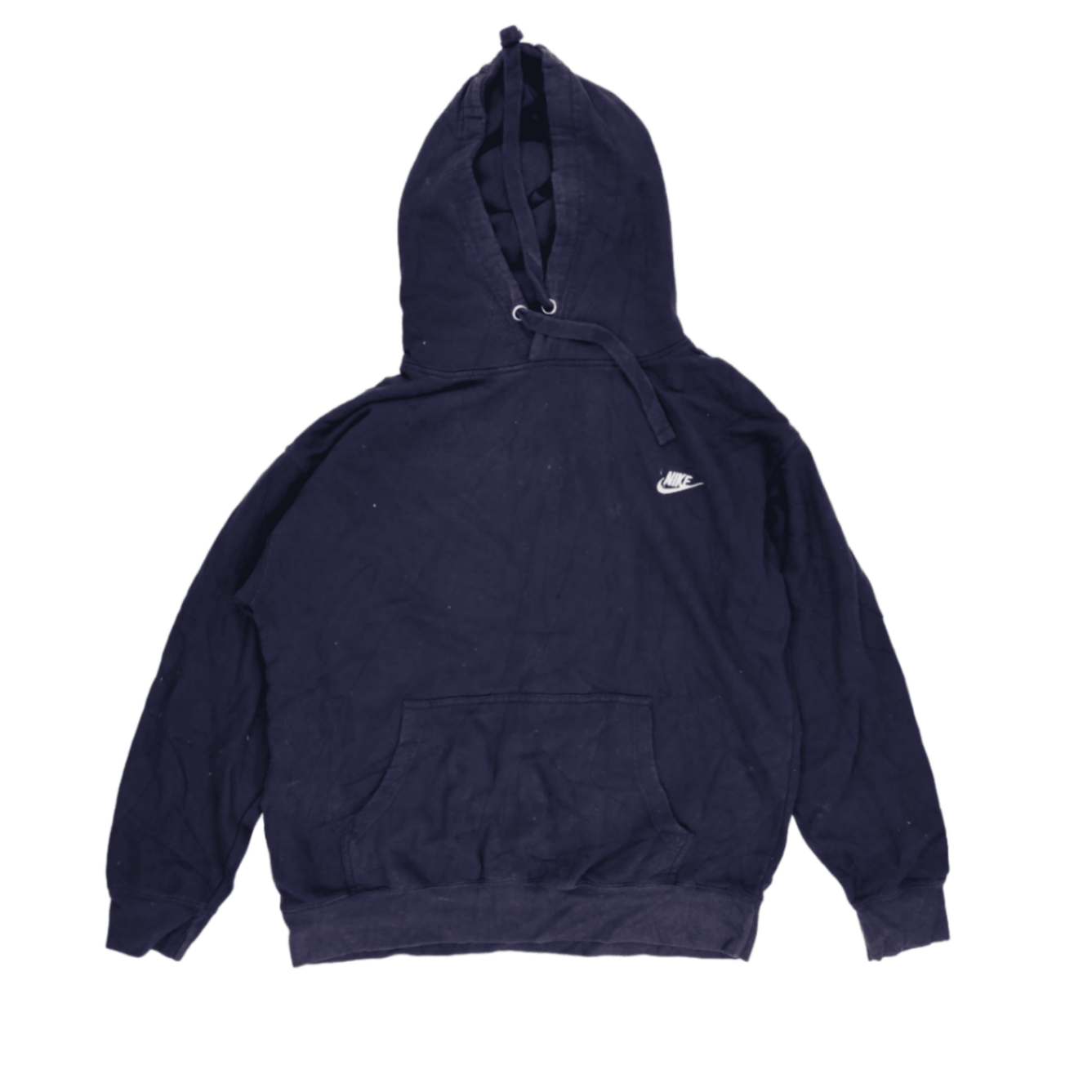 Nike Navy Blue Pullover Hoodie Large Cotton Blend Men's Activewear