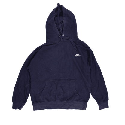 Nike Navy Blue Pullover Hoodie Large Cotton Blend Men's Activewear