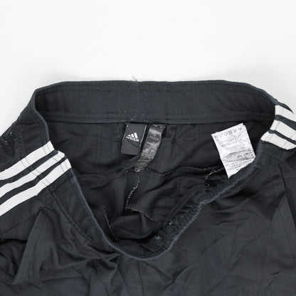 adidas Black Three Stripe Track Pants Large 76 cm Inseam Polyester Mens Clothing