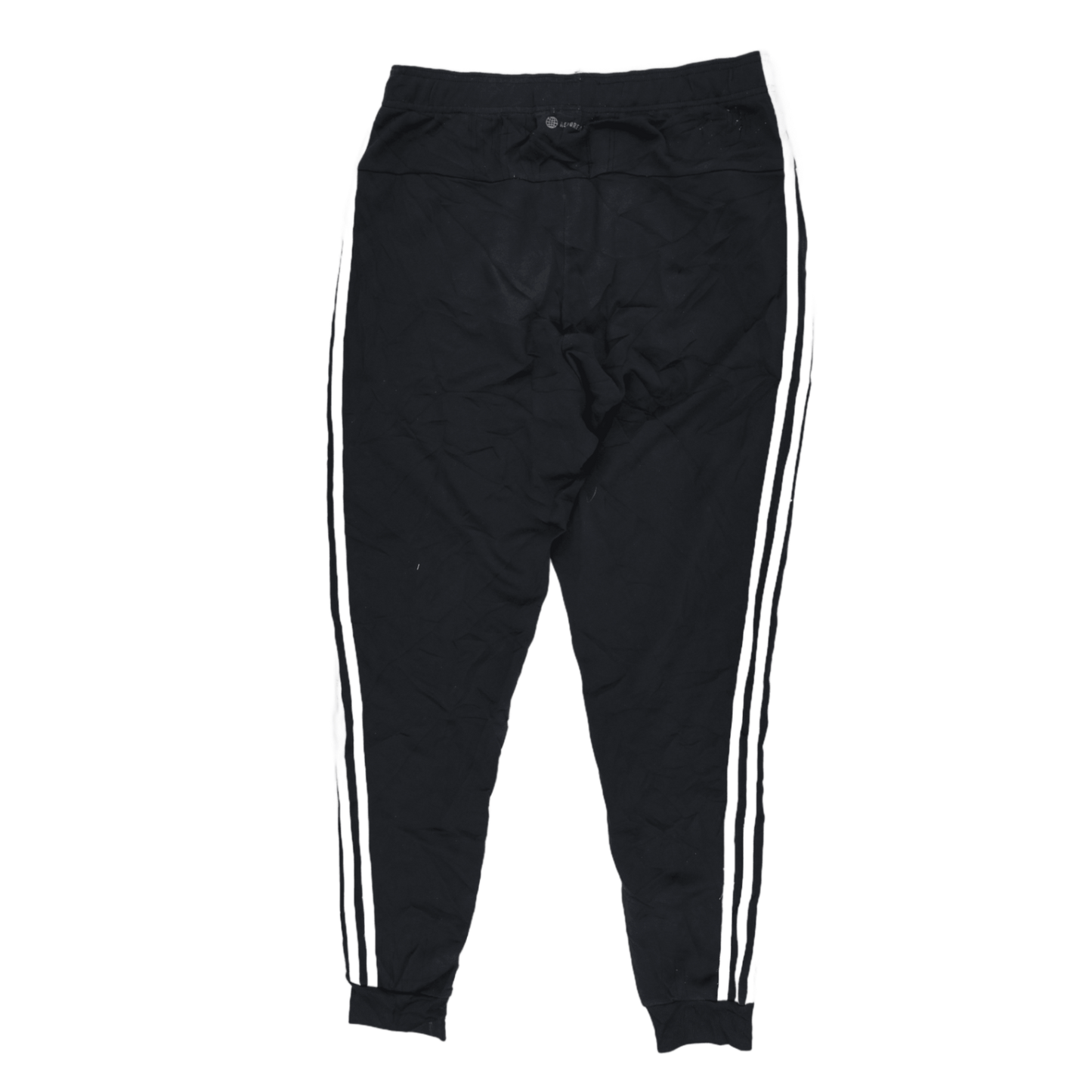 adidas Black Three Stripe Track Pants Large 76 cm Inseam Polyester Mens Clothing