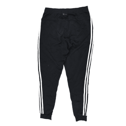 adidas Black Three Stripe Track Pants Large 76 cm Inseam Polyester Mens Clothing