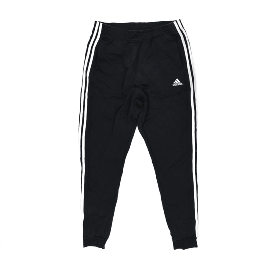 adidas Black Three Stripe Track Pants Large 76 cm Inseam Polyester Mens Clothing