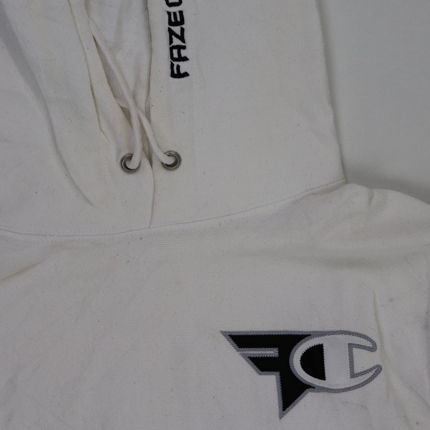 Champion FaZe Clan White Pullover Hoodie Unisex Small Cotton Blend