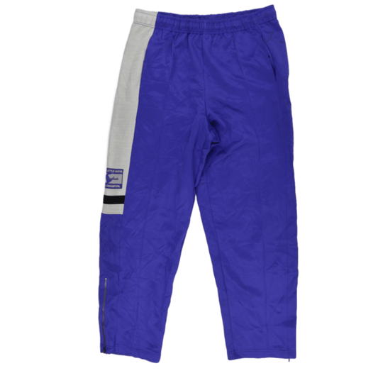 Champion Vintage Track Pants Blue Grey Polyester Size Medium