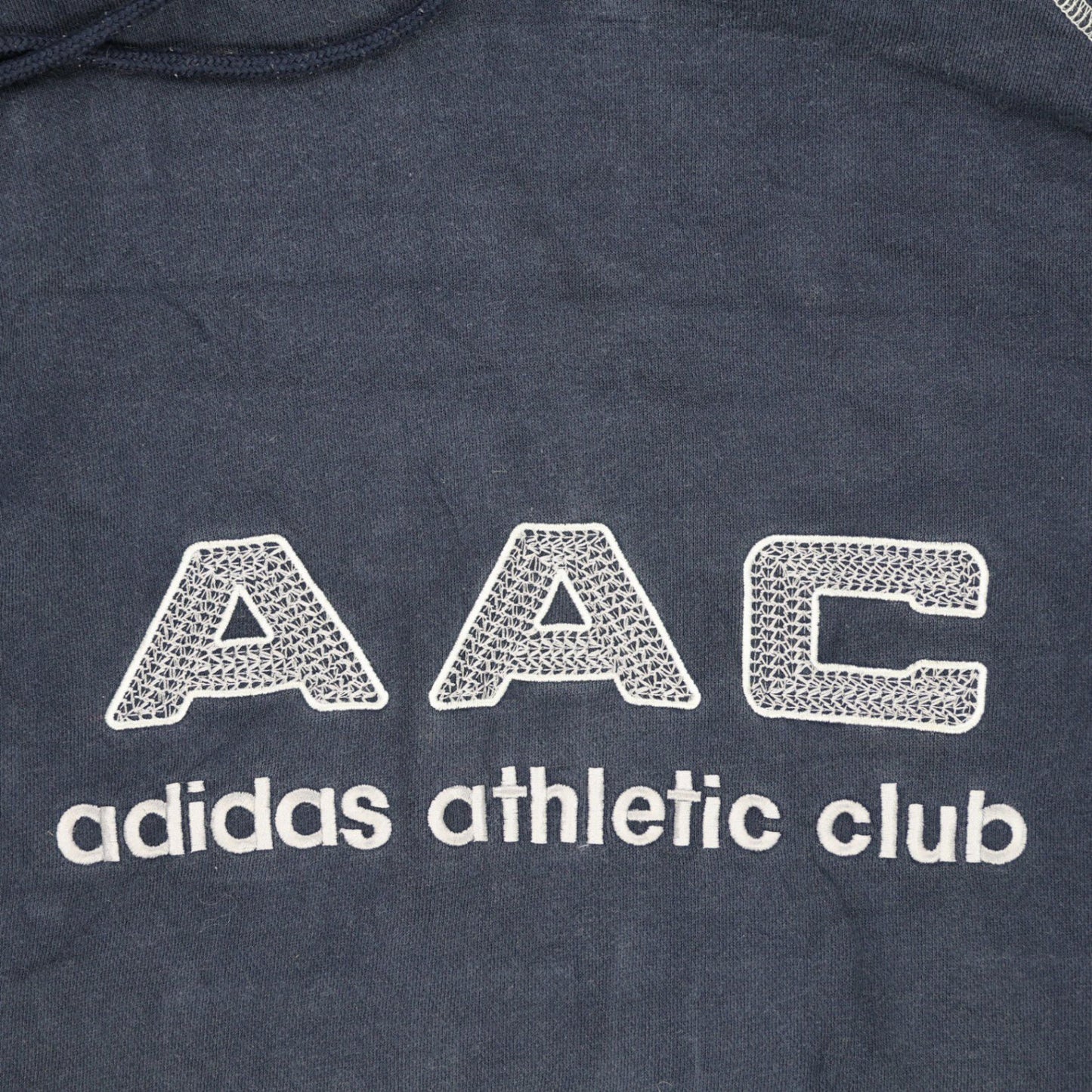 Adidas Vintage Athletic Club Navy Blue Pullover Hoodie Unisex Size M Cotton Blend