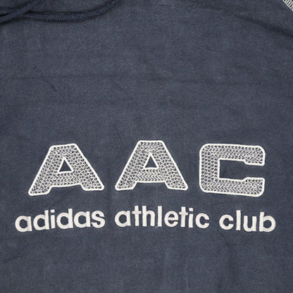 Adidas Vintage Athletic Club Navy Blue Pullover Hoodie Unisex Size M Cotton Blend