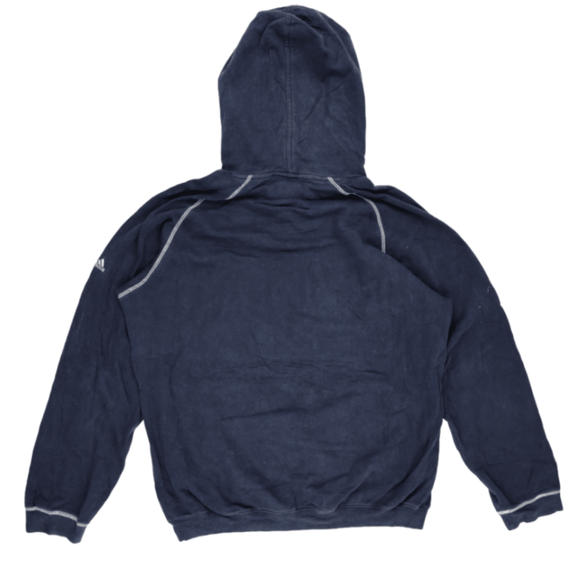 Adidas Vintage Athletic Club Navy Blue Pullover Hoodie Unisex Size M Cotton Blend