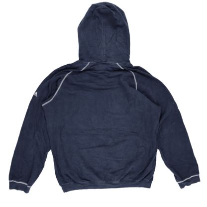 Adidas Vintage Athletic Club Navy Blue Pullover Hoodie Unisex Size M Cotton Blend
