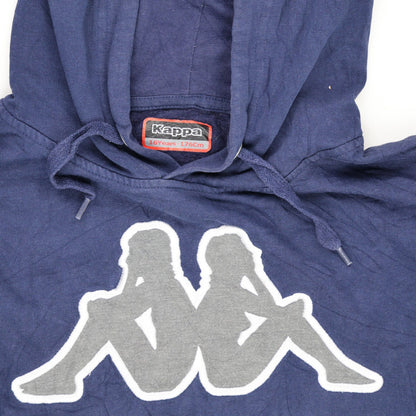 Kappa Navy Blue Pullover Hoodie Unisex Size 16 Years 176cm Cotton Blend