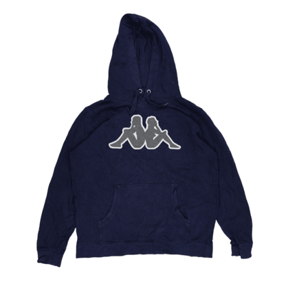 Kappa Navy Blue Pullover Hoodie Unisex Size 16 Years 176cm Cotton Blend