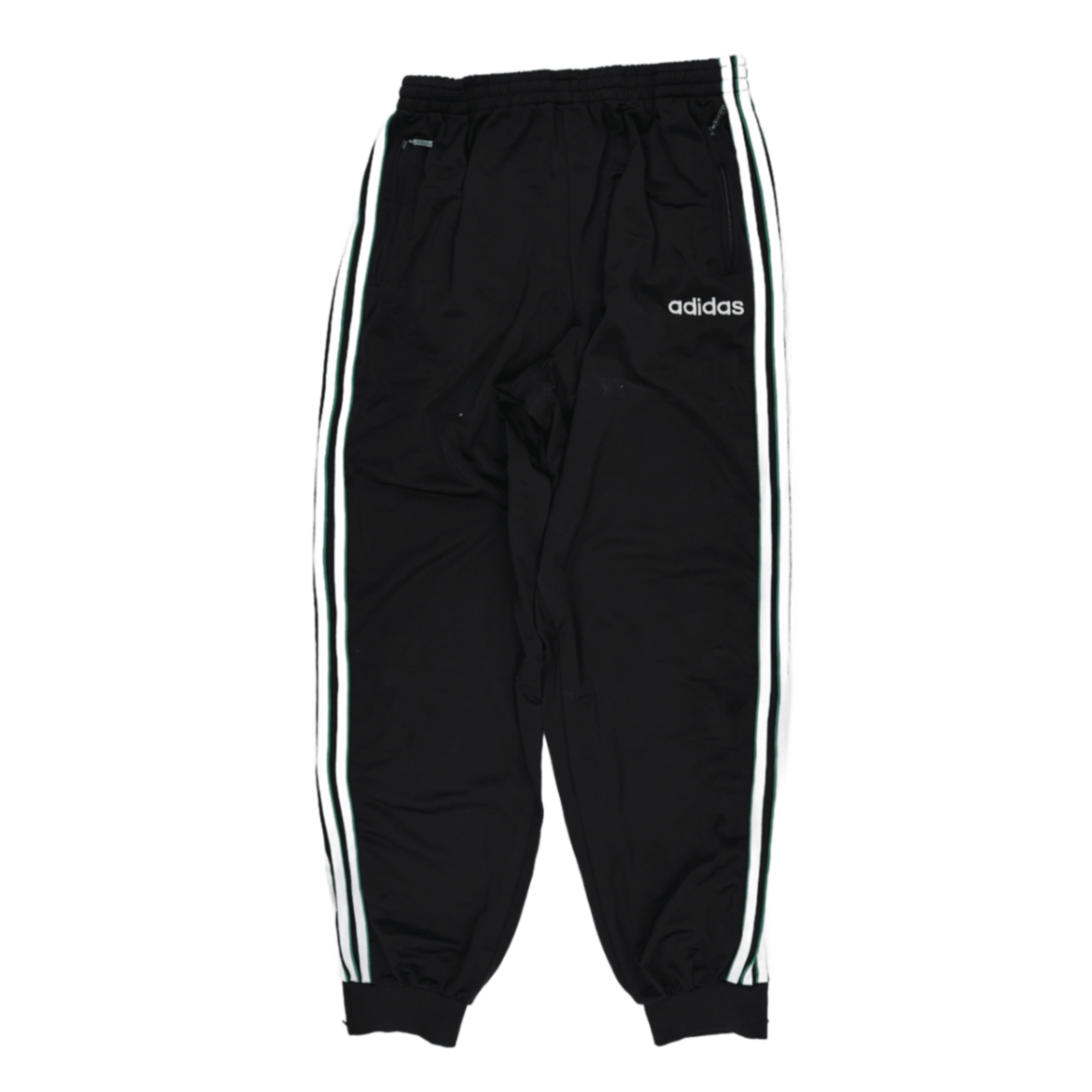 adidas Black Track Trousers Men's Size M 78 cm Inseam 84 cm Waist Polyester
