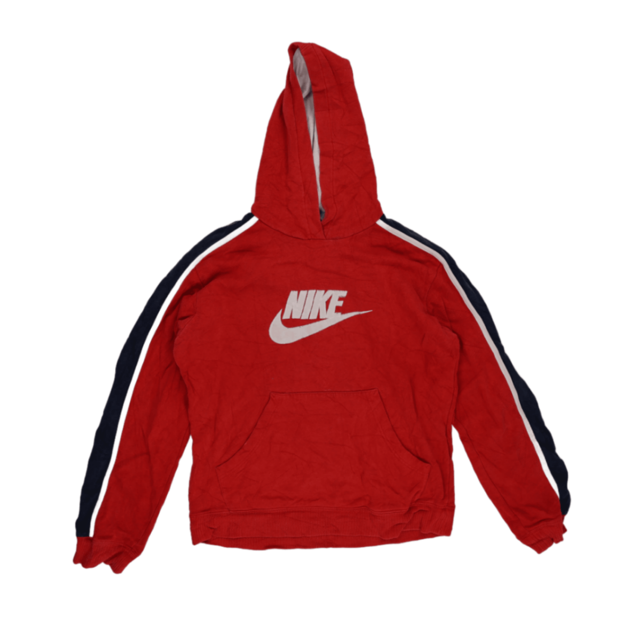 Nike Vintage Red Pullover Hoodie Men Size Medium Cotton Blend Hooded Sweatshirt