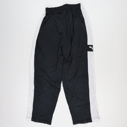 PUMA Vintage Black White Track Trousers Men Size Medium 32in Waist 76cm Inseam Nylon