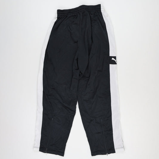 PUMA Vintage Black White Track Trousers Men Size Medium 32in Waist 76cm Inseam Nylon
