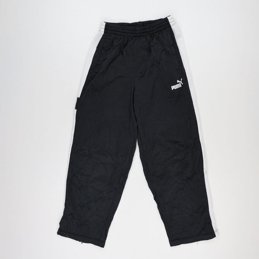 PUMA Vintage Black White Track Trousers Men Size Medium 32in Waist 76cm Inseam Nylon