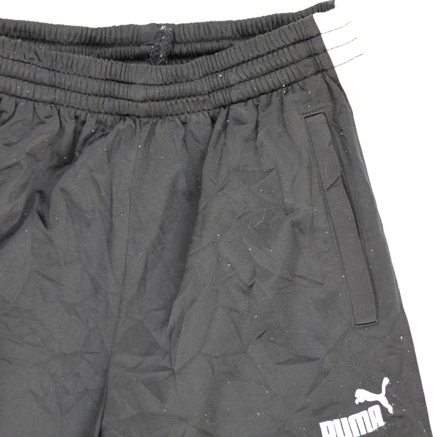 PUMA Vintage Black White Track Trousers Men Size Medium 32in Waist 76cm Inseam Nylon