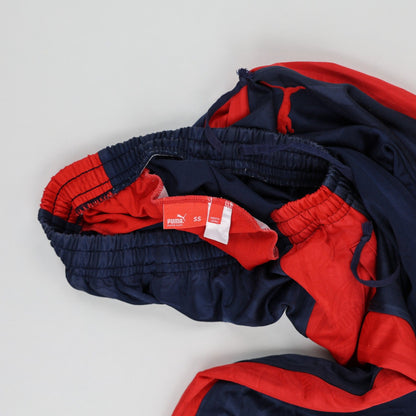 PUMA Unisex Track Pants Navy Blue Red SS Polyester Blend