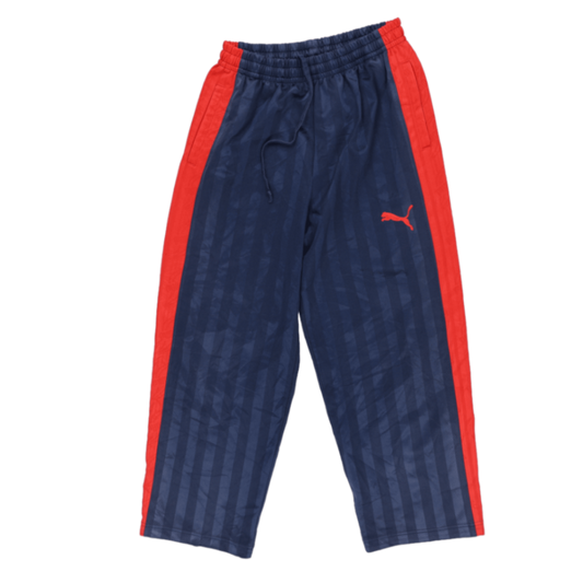 PUMA Unisex Track Pants Navy Blue Red SS Polyester Blend