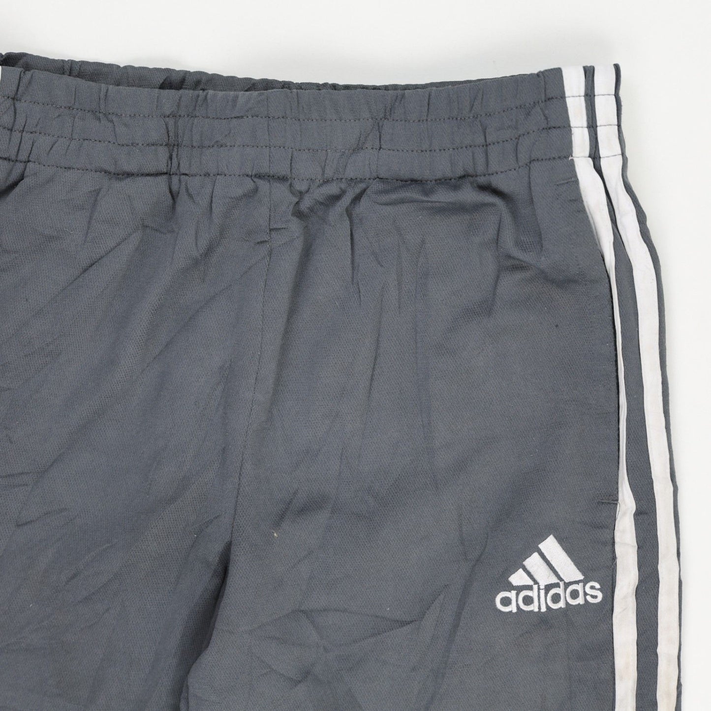 adidas Grey Three Stripe Track Pants for Men Size L Polyester