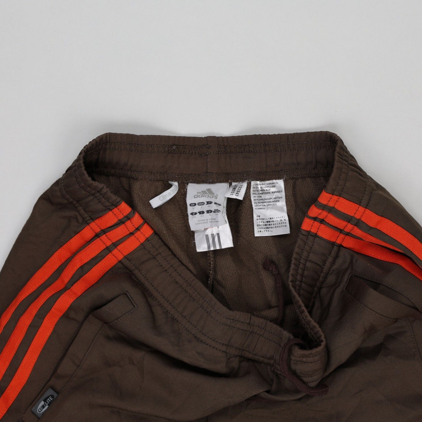 adidas Brown Track Trousers Medium Polyester Vintage Climalite 80 cm Inseam