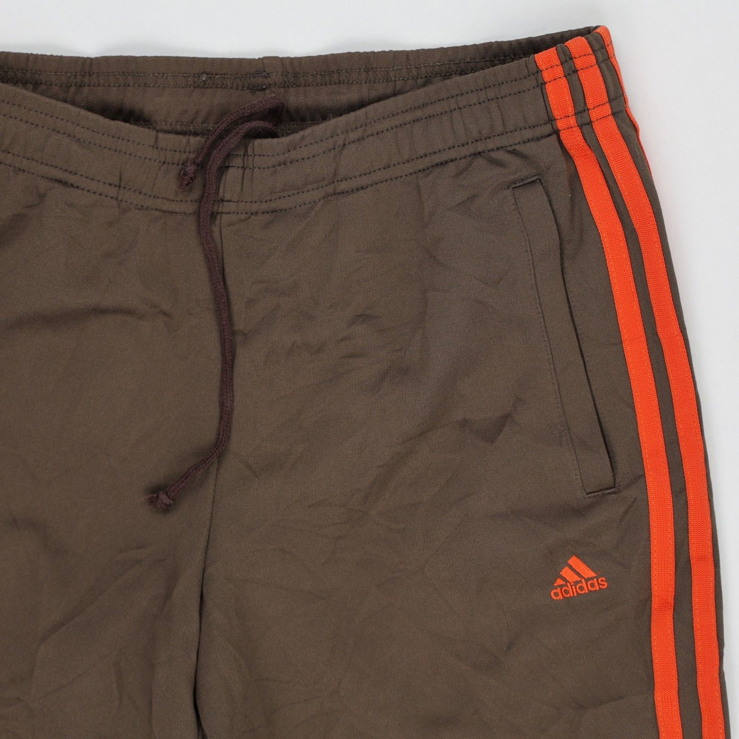 adidas Brown Track Trousers Medium Polyester Vintage Climalite 80 cm Inseam