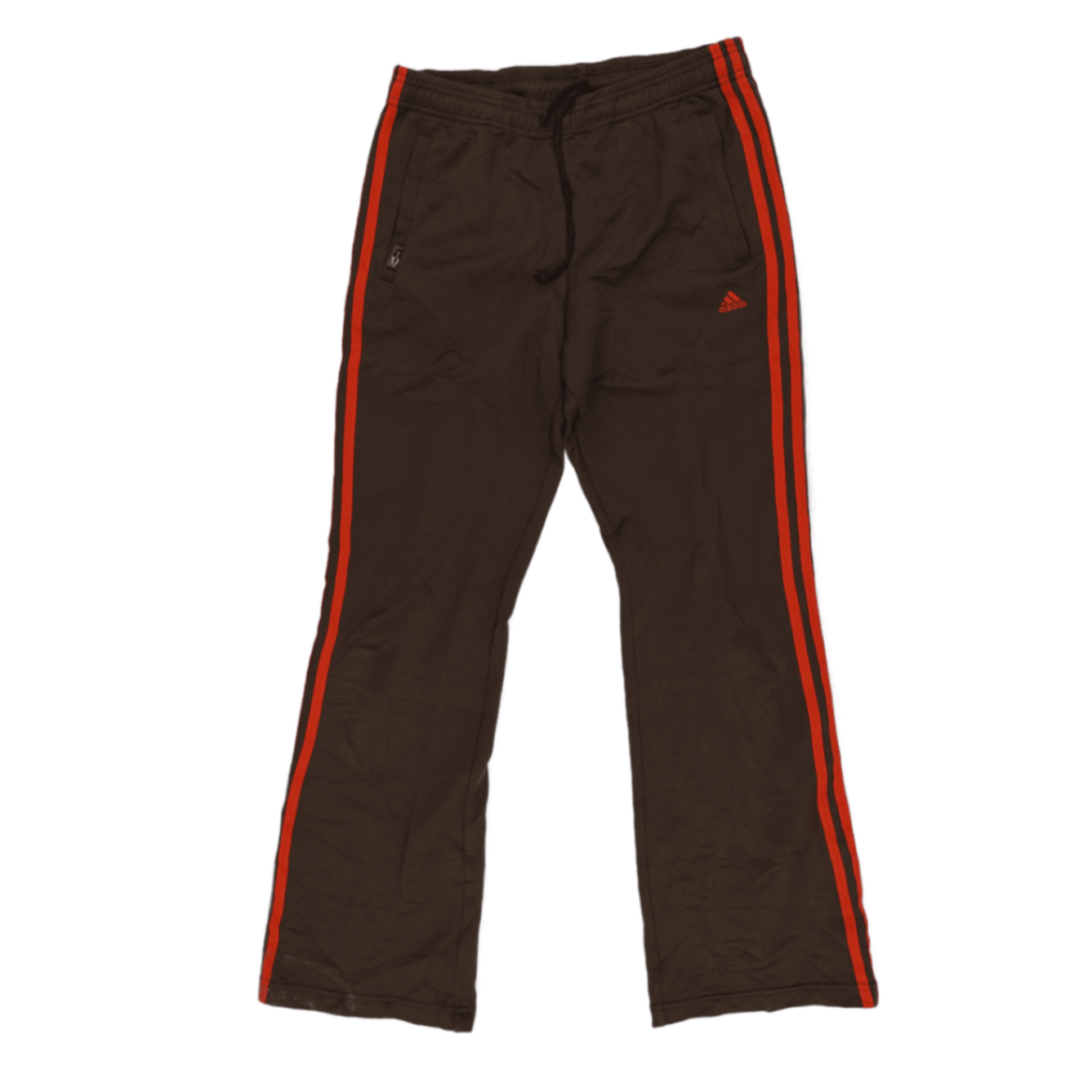 adidas Brown Track Trousers Medium Polyester Vintage Climalite 80 cm Inseam