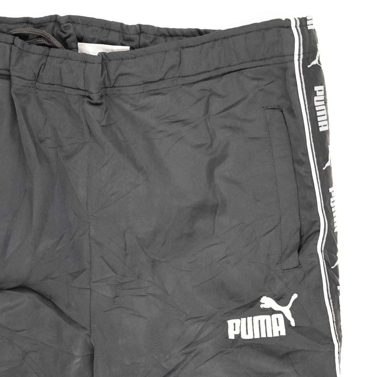 PUMA Men's Black Track Pants Medium Polyester 76 cm Inseam