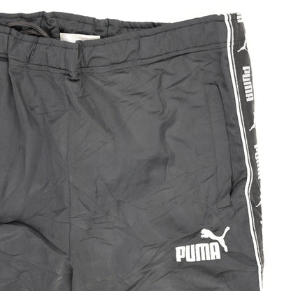 PUMA Men's Black Track Pants Medium Polyester 76 cm Inseam