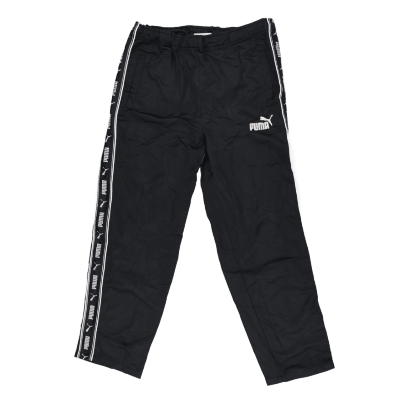 PUMA Men's Black Track Pants Medium Polyester 76 cm Inseam