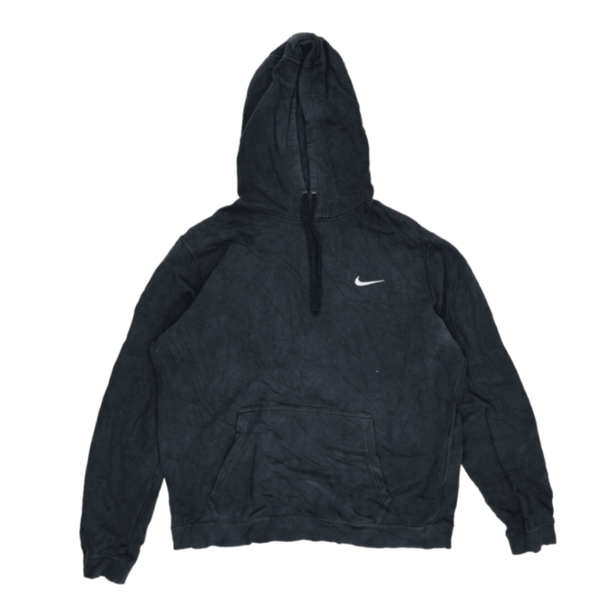 Nike Vintage Black Cotton Pullover Hoodie Large