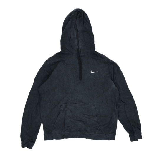 Nike Vintage Black Cotton Pullover Hoodie Large