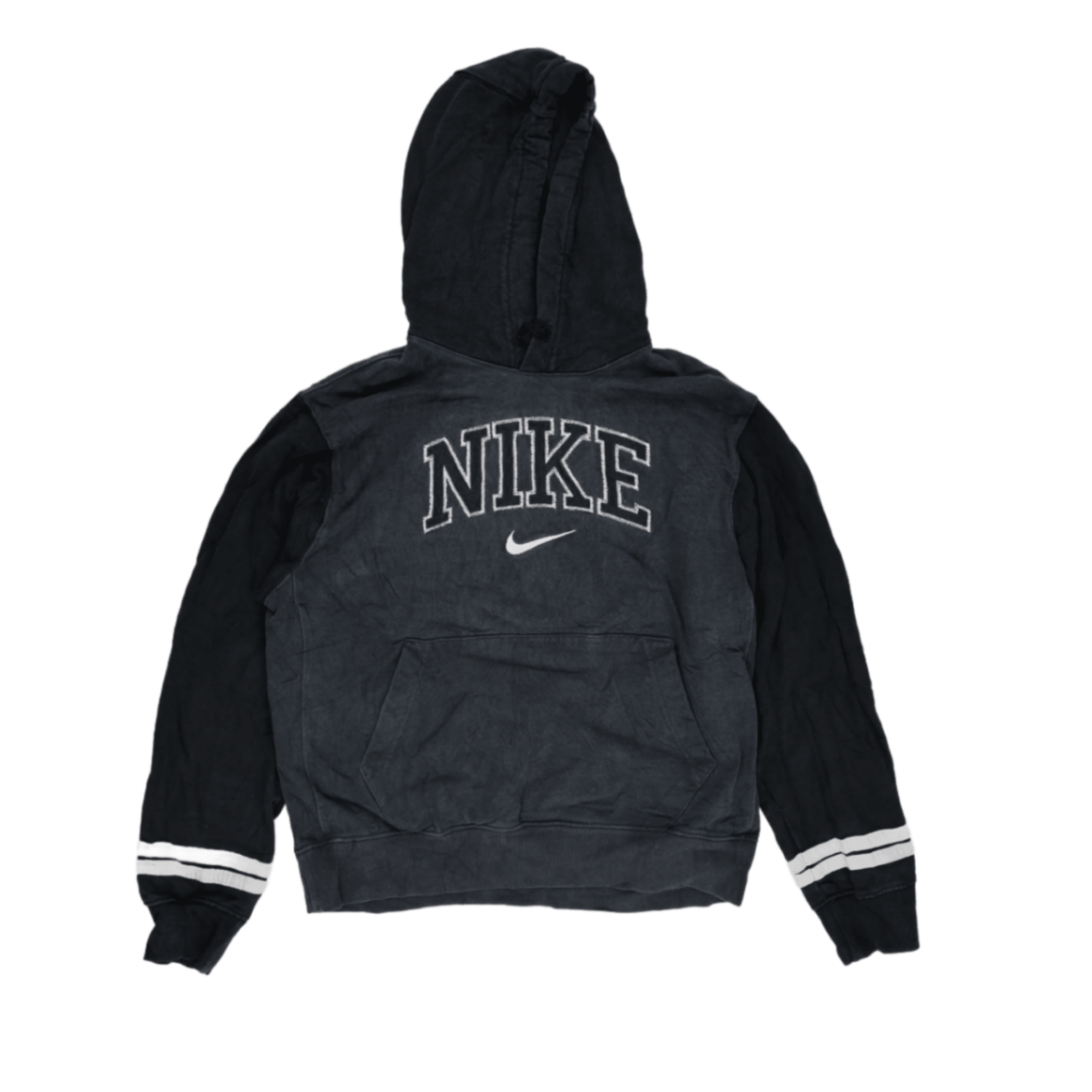 Nike Vintage Black Pullover Hoodie Men Medium Cotton Hooded